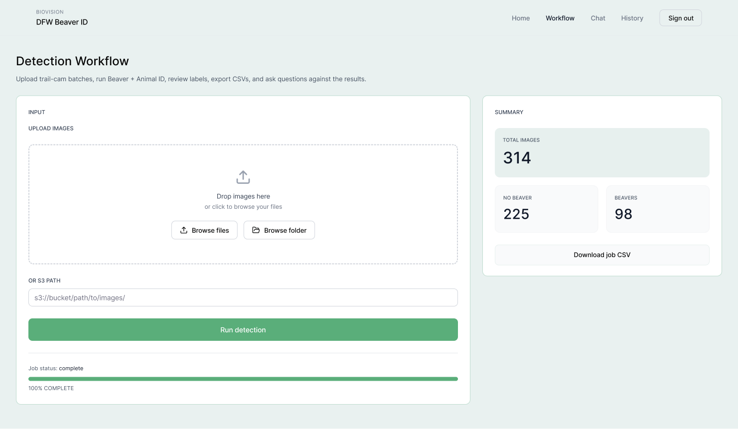 Upload and detection final